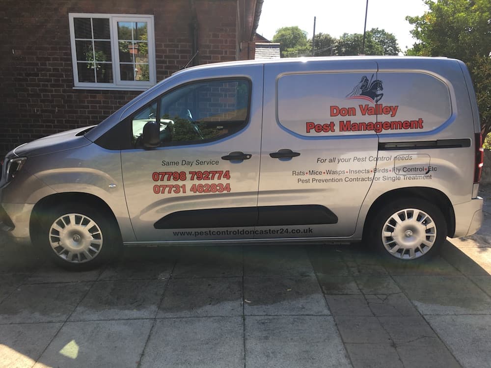 A Don Valley Pest Management van parked outside a home, showcasing their professional pest control services in Doncaster to handle any pest problems efficiently.